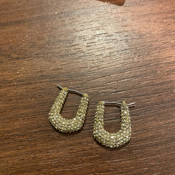 Anthropologie “diamond” hoops - Picture 4 of 8